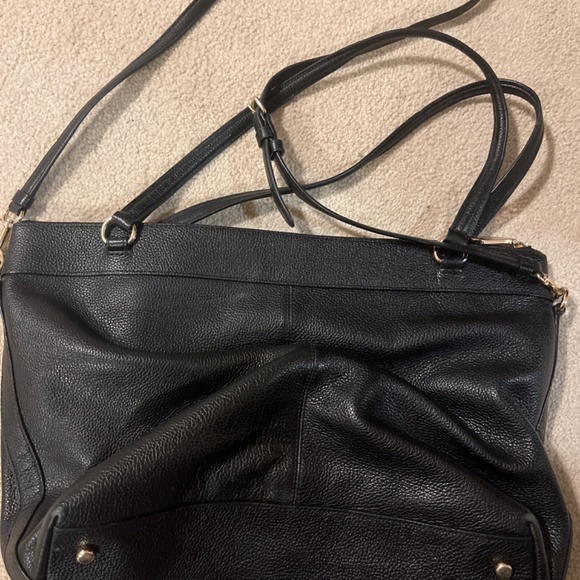Authentic Black Pebbled Leather Coach Bag - Picture 3 of 3